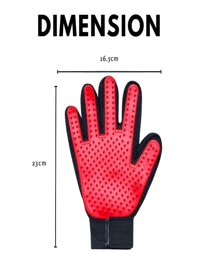 PET FUN® Single-Sided Pet Grooming Glove for Dogs & Cats - 255 Silicone Tips | Deshedding, Massaging & Bathing Glove Brush | Right Hand | Adjustable Strap - (Colour May Vary) - Image 2